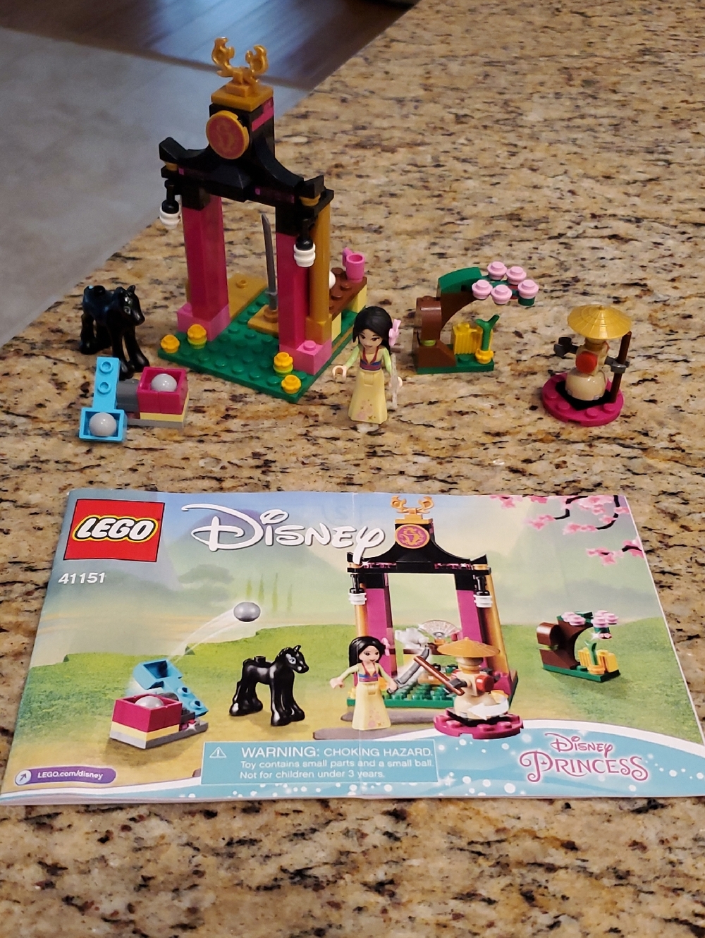 Lego Disney Princess Mulan's Training Day Playset # 41151 Complete Set, Retired